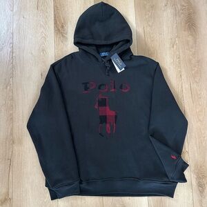 Brand New Ralph Lauren Buffalo Big Plaid Pony Hoodie. Men’s XXL.